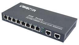 10 port 100Mbps with 8 port PoE switch